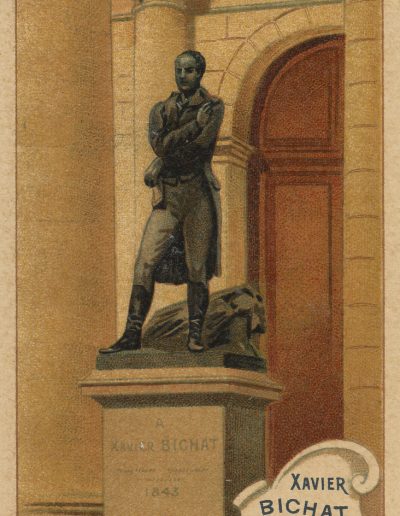 Xavier Bichat, médecin Carte publicitaire à collectionner pour le chocolat Guérin-Boutron