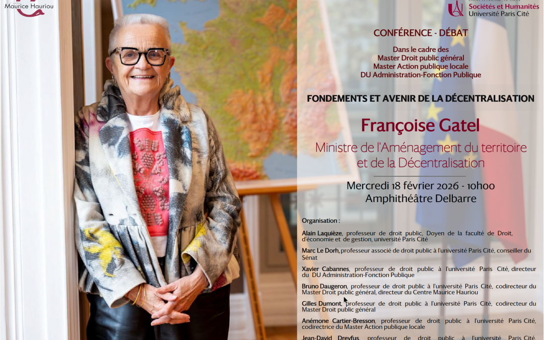 Reportée – Conférence exceptionnelle en présence de Madame la Ministre Françoise Gatel – 18 février 2026