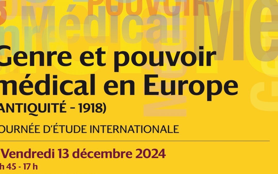 [Journée d’études] Genre et pouvoir médical en Europe (Antiquité – 1918)