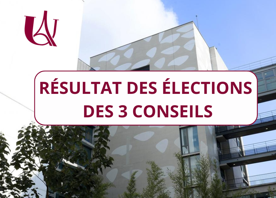 Résultats des élections des 3 conseils